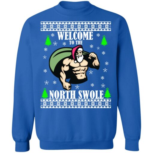 redirect11102021001138 3 Santa Gym welcome to the north swole Christmas sweatshirt