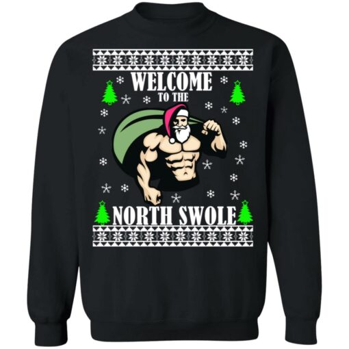 redirect11102021001138 Santa Gym welcome to the north swole Christmas sweatshirt