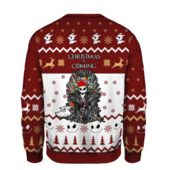 0d057d618c7cb308d0036366814c9805 AOPUSWT Colorful back Jack Skellington Christmas is coming Christmas sweater