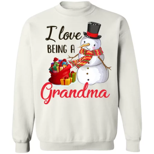 1 128 I love being a grandma snowman Christmas sweater