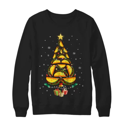 1 146 Tacos christmas tree Christmas sweatshirt