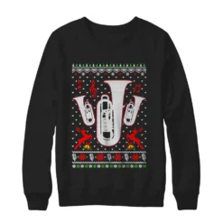 1 150 Santa tuba Christmas sweatshirt