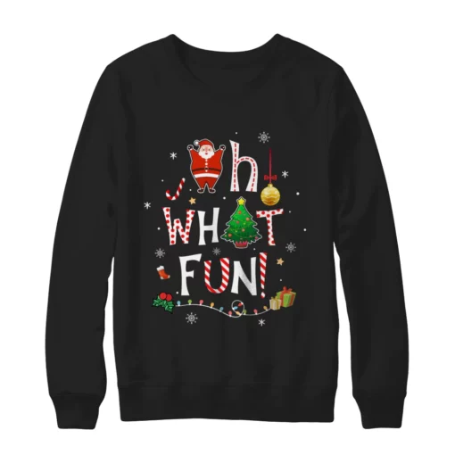 1 156 Oh what fun Christmas tree Christmas sweater