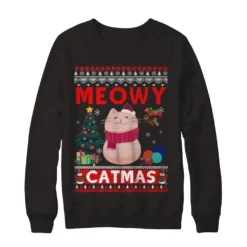 1 20 Meowy catmas ugly Christmas sweatshirt
