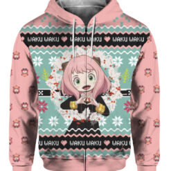 118lvp2s7str26va40fmc8sdkf FPAZHP colorful front Anya Forger Waku Waku Spy x Family Christmas sweater