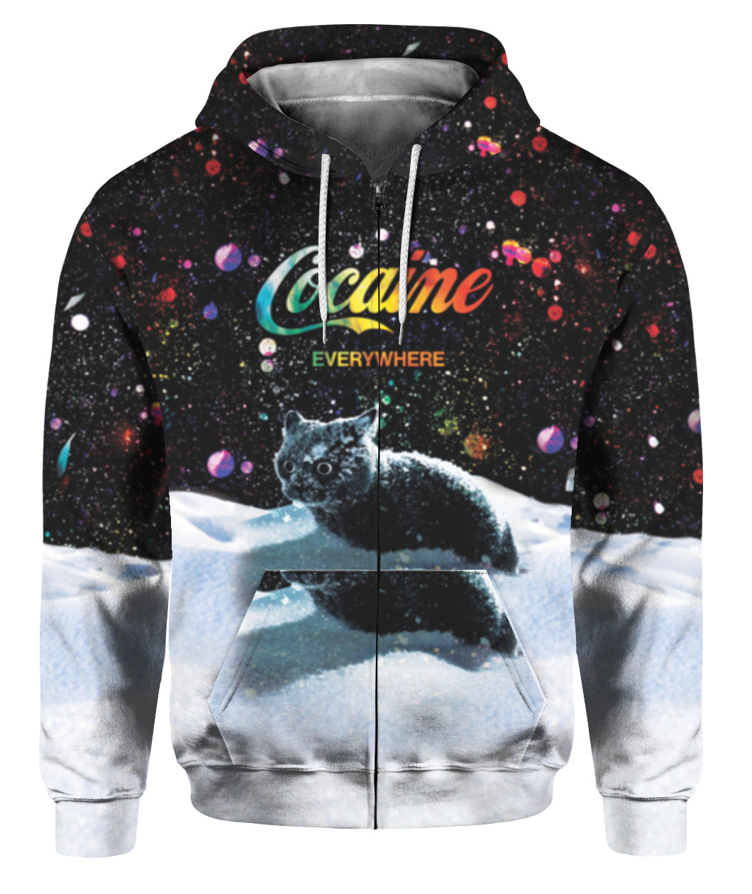 Snow Cat Cocaine Everywhere Sweatshirt, by Beutee Shop