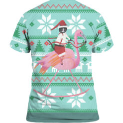 1d0615akpks2qr1fdak4trppm7 APTS colorful back Cat And Flamingo Christmas sweater