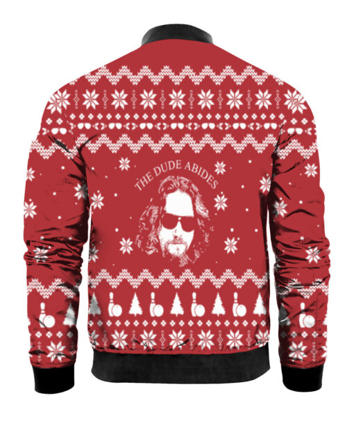 1j9uk76ptqg45u3nomhnp8d085 APBB colorful back Big Lebowski the dude abides Christmas sweater