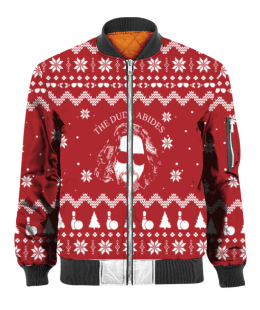 1j9uk76ptqg45u3nomhnp8d085 APBB colorful front Big Lebowski the dude abides Christmas sweater