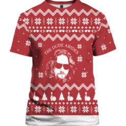 1j9uk76ptqg45u3nomhnp8d085 APTS colorful front Big Lebowski the dude abides Christmas sweater