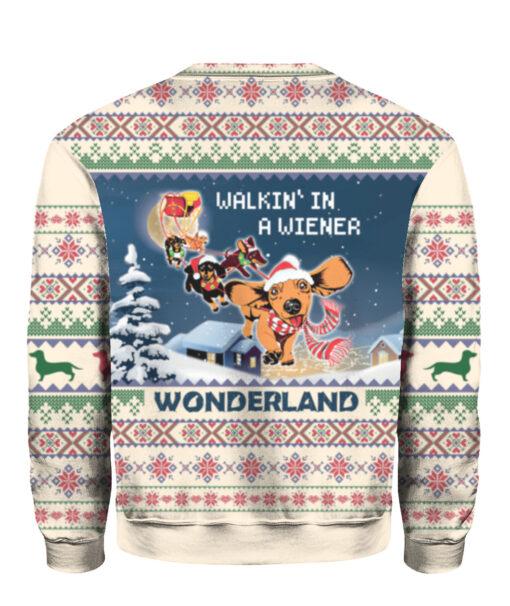 1l6ohgh0rn0nai4pgfmhutikgt APCS colorful back Walkin in a weiner wonderland dachshund Christmas sweater
