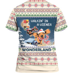 1l6ohgh0rn0nai4pgfmhutikgt APTS colorful back Walkin in a weiner wonderland dachshund Christmas sweater