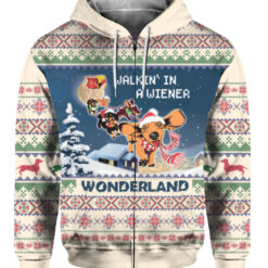 1l6ohgh0rn0nai4pgfmhutikgt FPAZHP colorful front Walkin in a weiner wonderland dachshund Christmas sweater