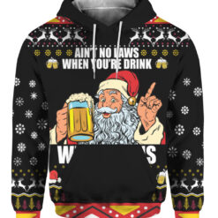 1qo3j0821cgq9fpbb1pidu0r8u APHD colorful front Ain't no laws when you're drink with Claus Christmas sweater