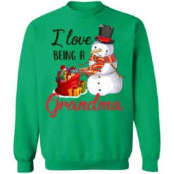 2 119 I love being a grandma snowman Christmas sweater