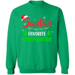 2 124 Santa's favorite firefighter Christmas sweater
