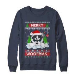 2 151 Siberian husky merry woofmas Christmas sweatshirt