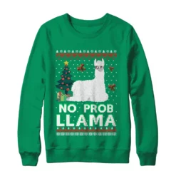 2 68 No prob llama Christmas sweater