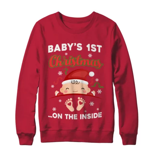 2 7 Baby's 1st Christmas on the inside Christmas sweater