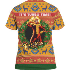 20vbs84lv6g64eak07sn6pfcdj APTS colorful back It's turbo time turbo man Christmas sweater