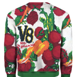 226ik2dsb4r0h81fcuskiudjfi APCS colorful back V8 vegetable juice Christmas sweater