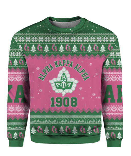 29fvg5o3pfj07af4vmlh5g2pes APCS colorful front Aka 1908 alpha kappa alpha Christmas sweater
