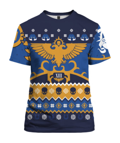 2ab1llhgpnmc31iq6llv515qgi APTS colorful front Warhammer0k blue ugly Christmas sweater