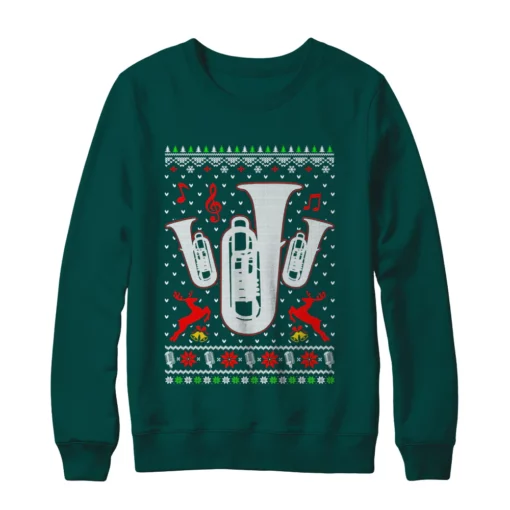 3 105 Santa tuba Christmas sweatshirt
