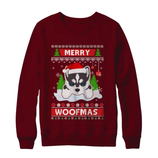 3 115 Siberian husky merry woofmas Christmas sweatshirt