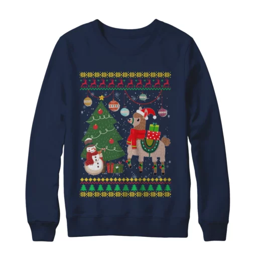 3 89 Llama Christmas cute family Christmas sweater