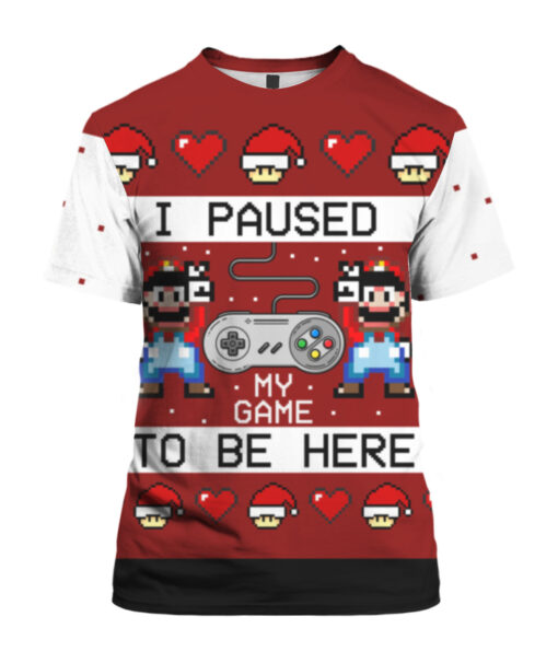 33sbqk6n5sttakmuecc3pdd3a3 APTS colorful front I paused my game to be here Christmas sweater