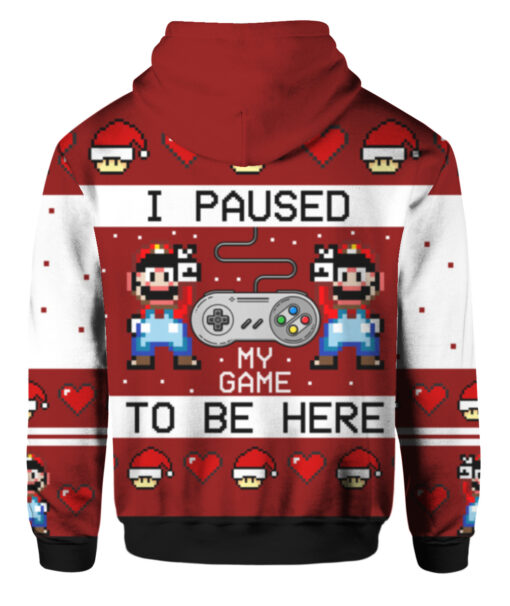 33sbqk6n5sttakmuecc3pdd3a3 FPAHDP colorful back I paused my game to be here Christmas sweater
