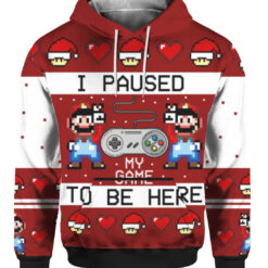 33sbqk6n5sttakmuecc3pdd3a3 FPAHDP colorful front I paused my game to be here Christmas sweater