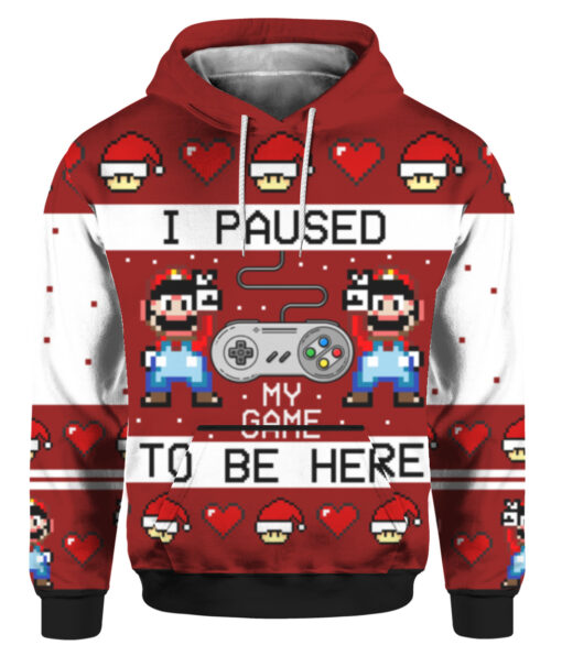 33sbqk6n5sttakmuecc3pdd3a3 FPAHDP colorful front I paused my game to be here Christmas sweater