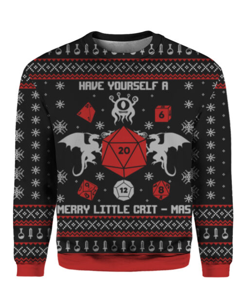 370j3q9abs8lqrtret19r4r02h APCS colorful front Have yourself a merry little crit mas dungeons and dragons Christmas sweater