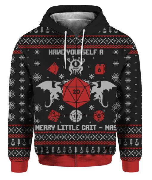 370j3q9abs8lqrtret19r4r02h FPAZHP colorful front Have yourself a merry little crit mas dungeons and dragons Christmas sweater