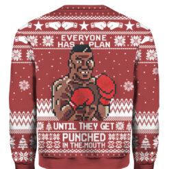 3ehclf7pidel60f1r02e74rvm6 APCS colorful back Mike Tyson everyone has a plan until Christmas sweater