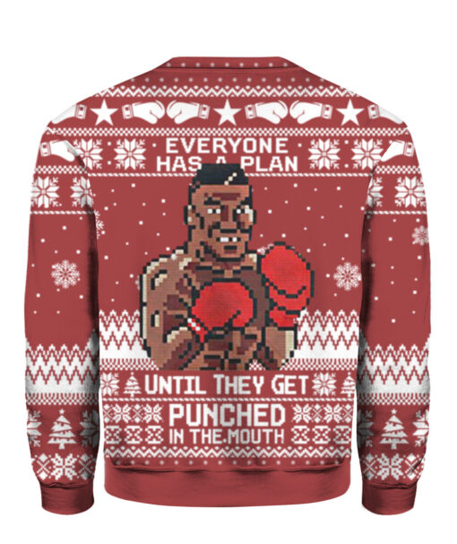 3ehclf7pidel60f1r02e74rvm6 APCS colorful back Mike Tyson everyone has a plan until Christmas sweater