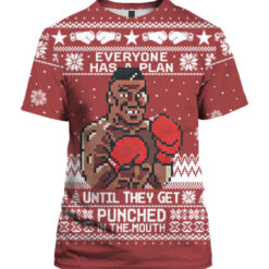 3ehclf7pidel60f1r02e74rvm6 APTS colorful front Mike Tyson everyone has a plan until Christmas sweater