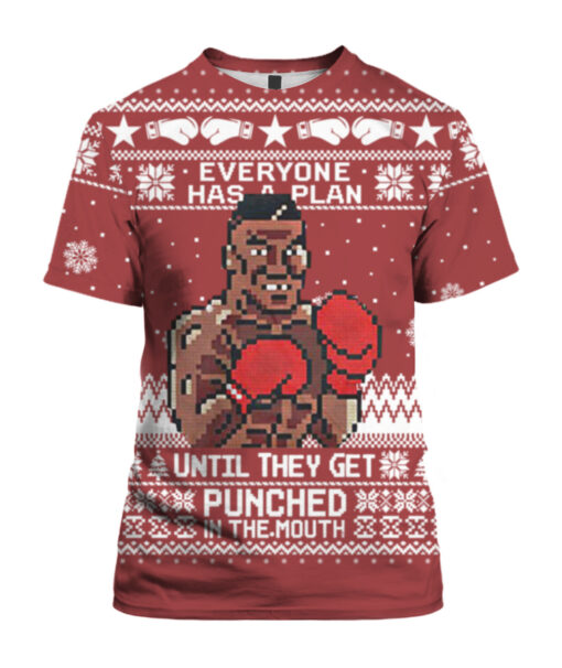 3ehclf7pidel60f1r02e74rvm6 APTS colorful front Mike Tyson everyone has a plan until Christmas sweater