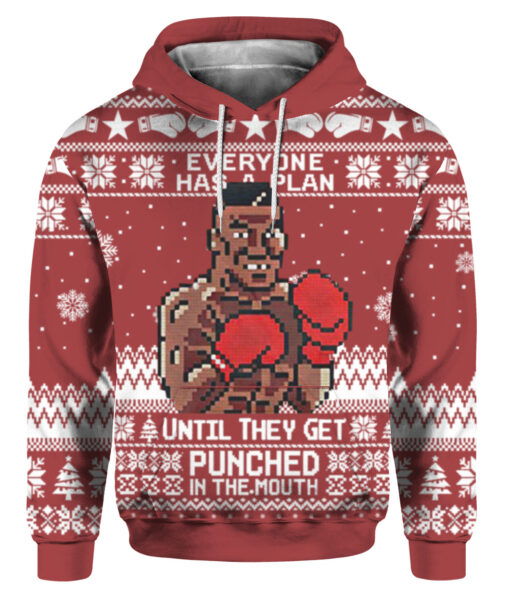 3ehclf7pidel60f1r02e74rvm6 FPAHDP colorful front Mike Tyson everyone has a plan until Christmas sweater