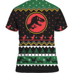 3qbnt1v70771f76nf5maqh0ni6 APTS colorful back Dinosaur Jurassic Park Christmas sweater