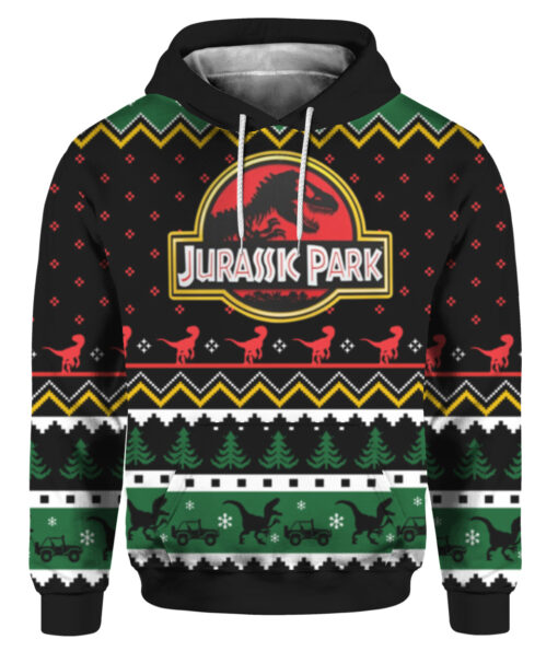 3qbnt1v70771f76nf5maqh0ni6 FPAHDP colorful front Dinosaur Jurassic Park Christmas sweater