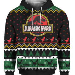 3qbnt1v70771f76nf5maqh0ni6 FPAZHP colorful front Dinosaur Jurassic Park Christmas sweater