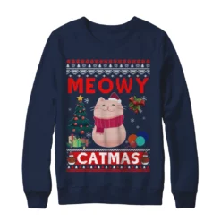 4 20 Meowy catmas ugly Christmas sweatshirt