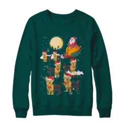4 70 Dog reindeer yorkie Christmas sweatshirt
