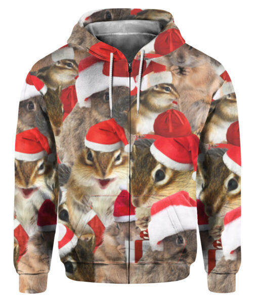 42iml9kdb62o7i0vf6idc62n5d FPAZHP colorful front Squirrels Santa 3D Christmas sweater