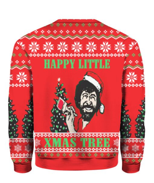 49inje7otcpmn4elbvu3le0f3p APCS colorful back Bob Ross happy little Xmas Tree Christmas sweater