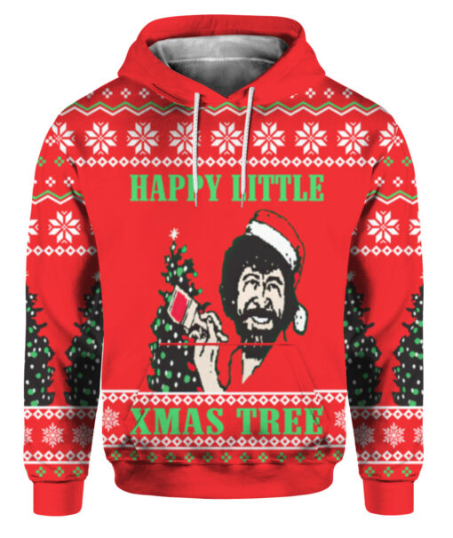 49inje7otcpmn4elbvu3le0f3p FPAHDP colorful front Bob Ross happy little Xmas Tree Christmas sweater