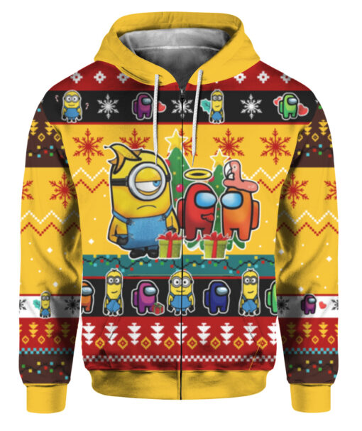 4du8r1ppp8mcsr0bp2ld917nv0 FPAZHP colorful front Among Us Minion ugly Christmas sweater
